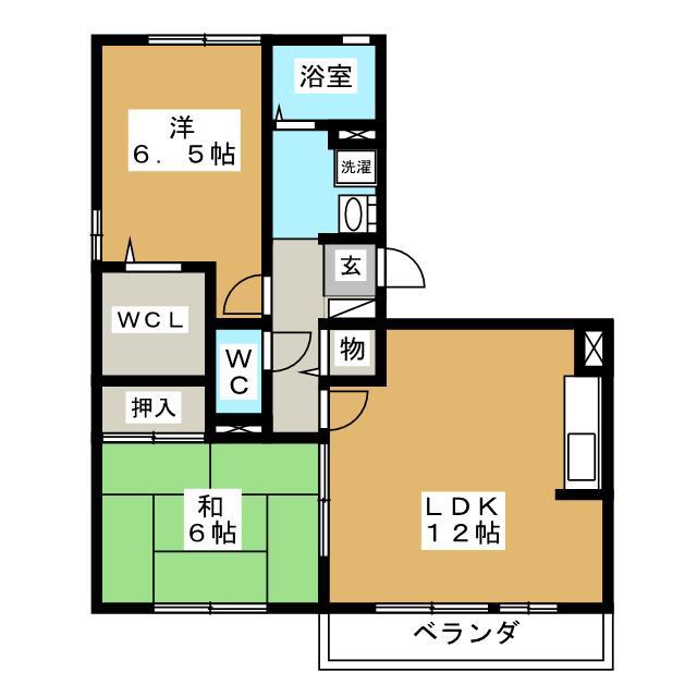 SUN WAKAYAMA(2LDK/3階)の間取り写真