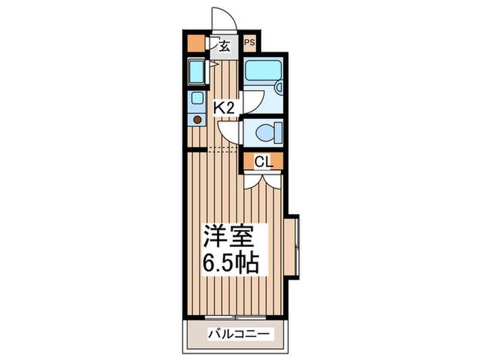 ルミエール南林間(1K/1階)の間取り写真