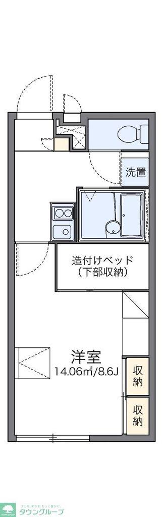 レオパレスミライアル(1K/2階)の間取り写真