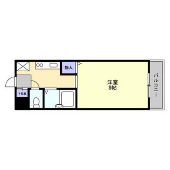 RAFFINE FUKUTOMI(ワンルーム/3階)の間取り写真
