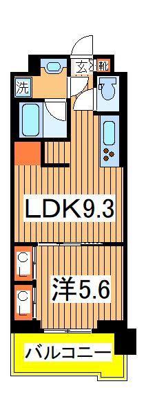 ART RESIDENCE IN OOTAKA-NO-MORI C棟(1LDK/4階)の間取り写真