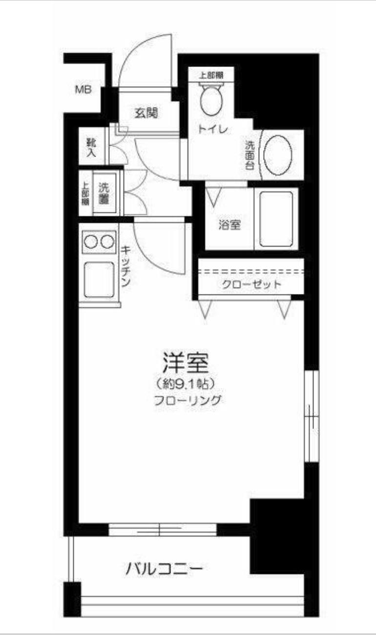 ドルチェ秋葉原ノース 参番館(ワンルーム/2階)の間取り写真