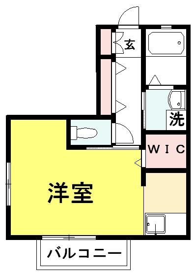 ボンメゾンKIII(ワンルーム/2階)の間取り写真