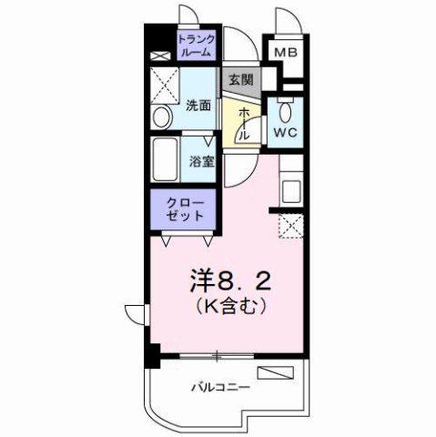 コートライブリーN(ワンルーム/4階)の間取り写真