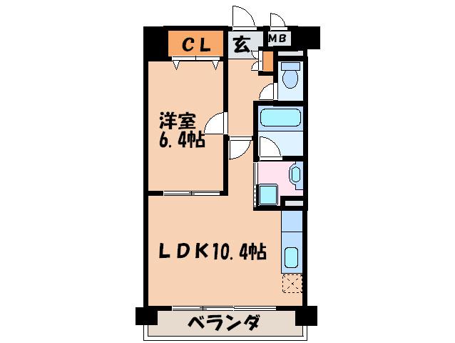 COZY COURT(1LDK/1階)の間取り写真