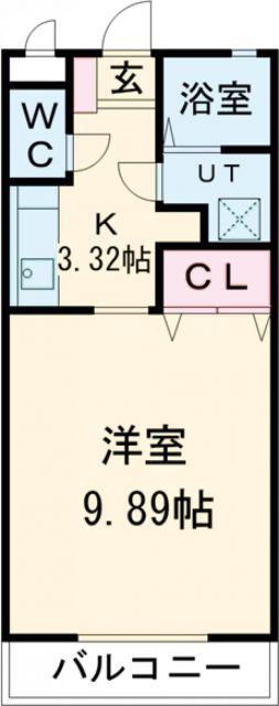 アーバンヒルズI(1K/3階)の間取り写真