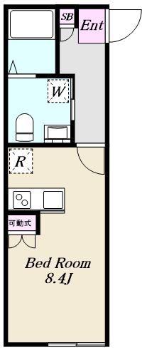 CIELBLEU中野坂上(ワンルーム/3階)の間取り写真