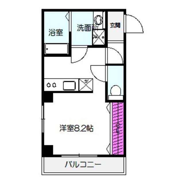 クライス横堤(ワンルーム/1階)の間取り写真