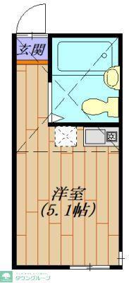 クイーンズモコ(ワンルーム/2階)の間取り写真