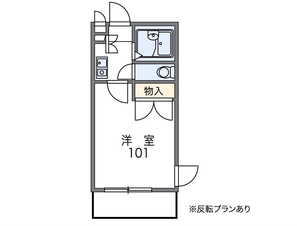 レオパレス永井II(1K/2階)の間取り写真