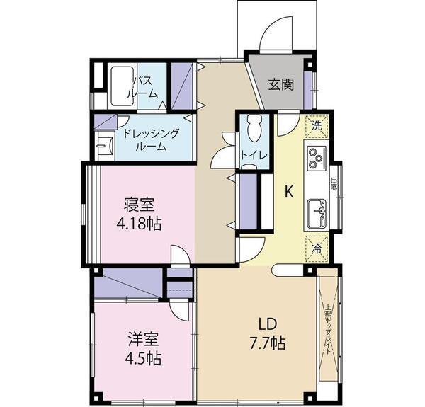 久我山2丁目マンション(2LDK/1階)の間取り写真