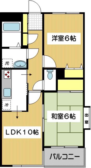 ステータスヒル狛江(2LDK/1階)の間取り写真