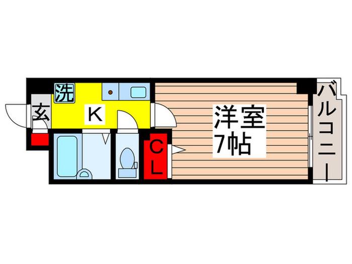 プライムアーバン行徳II(1K/5階)の間取り写真