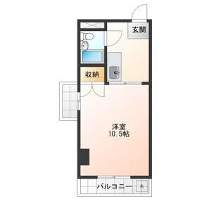 LOE本郷(1K/3階)の間取り写真