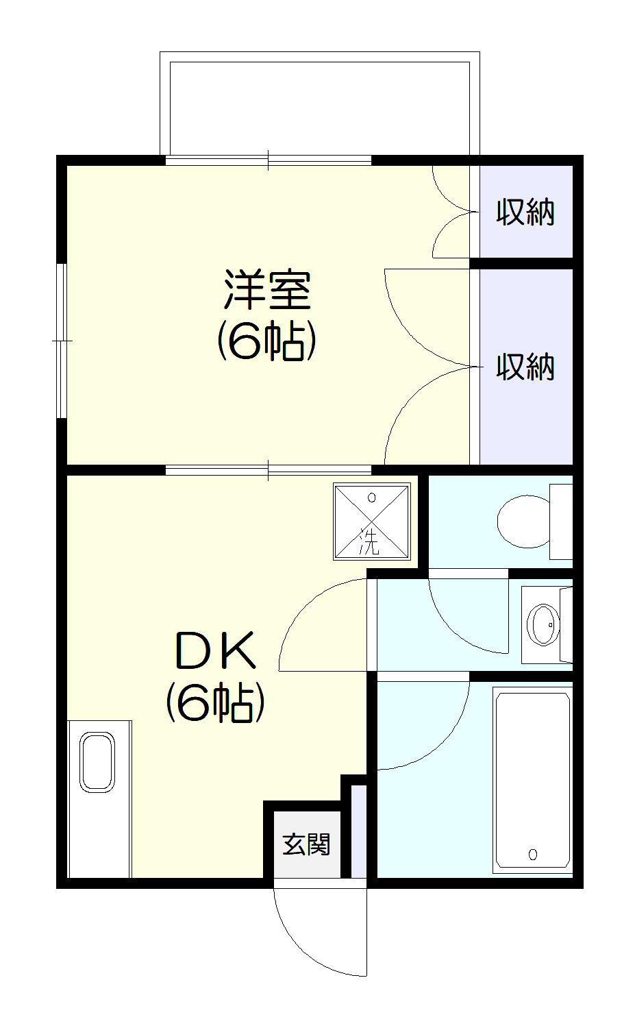 IMヒルズ芝山(1DK/1階)の間取り写真