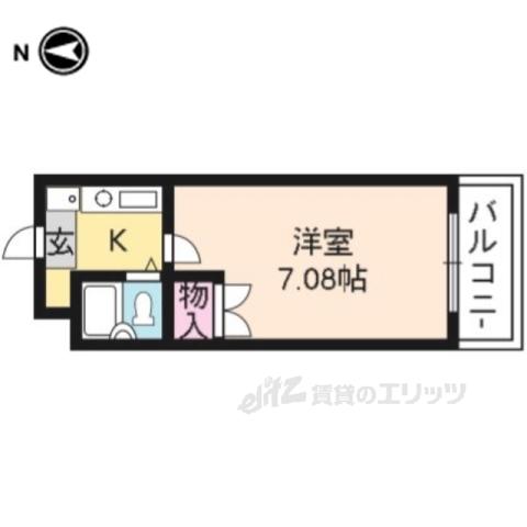 ルパルク(1K/1階)の間取り写真