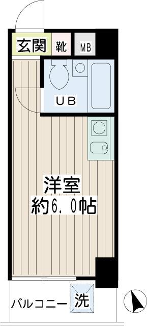 トップ鶴見(ワンルーム/8階)の間取り写真