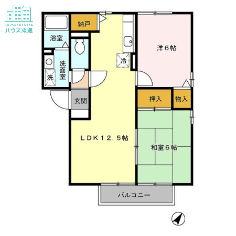 アネックス青葉(2LDK/2階)の間取り写真