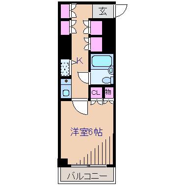 藤和シティコープ大倉山駅前(1K/1階)の間取り写真