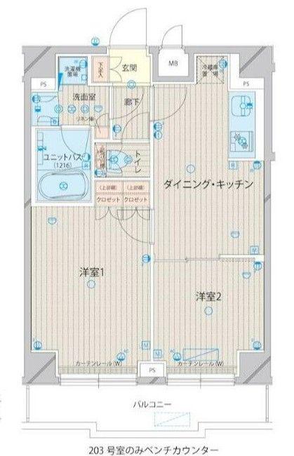 ルーブル上板橋(2DK/2階)の間取り写真