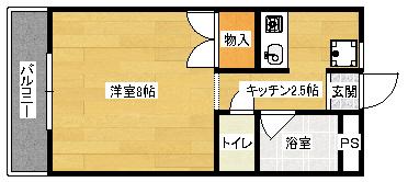 フォレストコーポ(1K/3階)の間取り写真