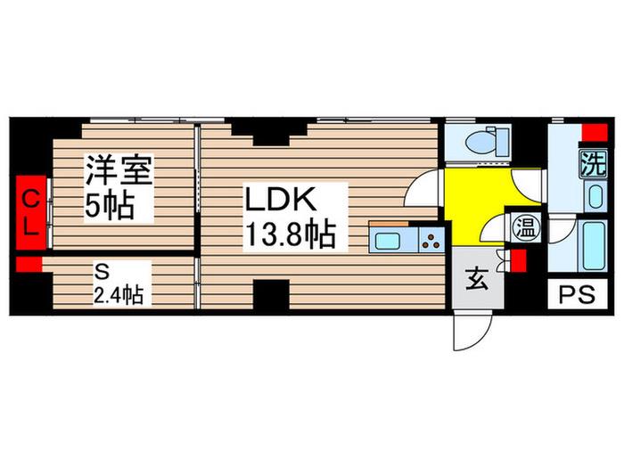コスモビル(1SLDK/2階)の間取り写真