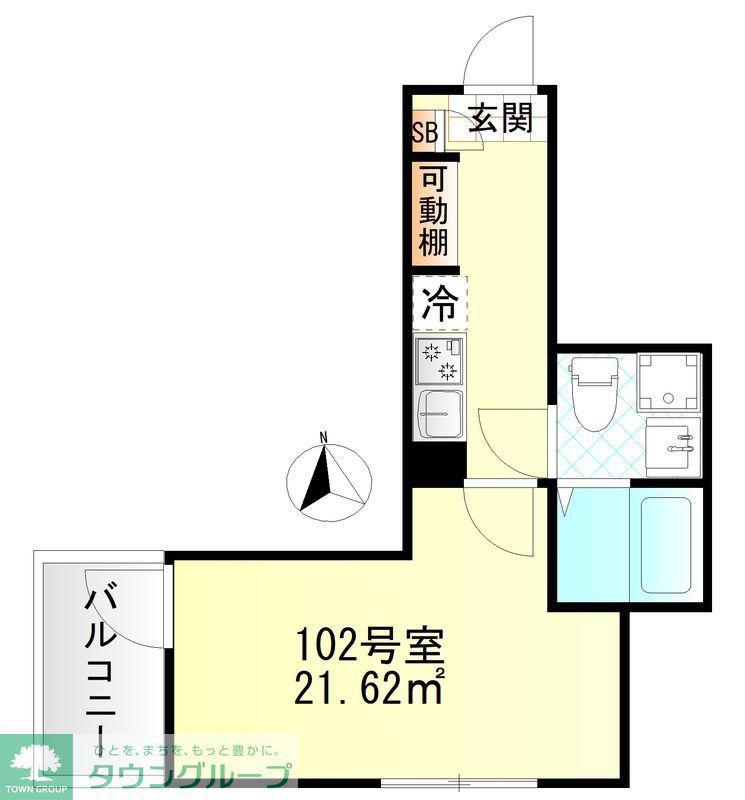 M-SQUARE(1K/2階)の間取り写真