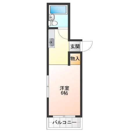 メゾン美也パート 1(ワンルーム/1階)の間取り写真
