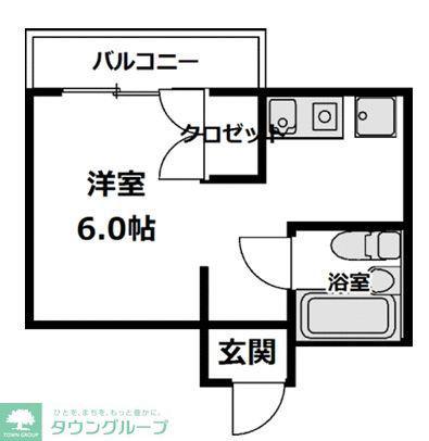 センターコア高尾(ワンルーム/3階)の間取り写真