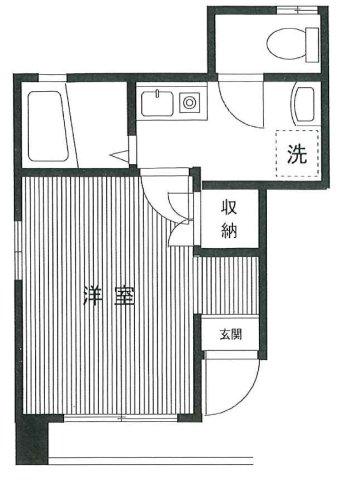 LA・VIE・EN 4(1K/1階)の間取り写真
