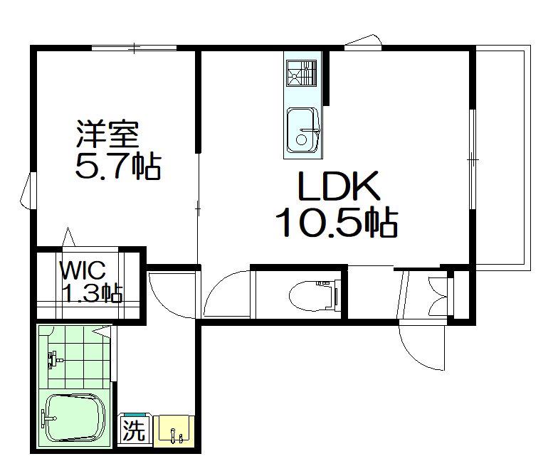 CHAMP VILLAGE中野(1LDK/2階)の間取り写真