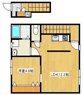 リバレイン小新西トリオ(1LDK/2階)の間取り写真