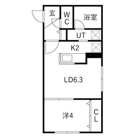 ACTIVAT元町(1LDK/4階)の間取り写真