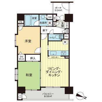 ダイアパレスグランデージ板橋ステーションフロント(2LDK/9階)の間取り写真