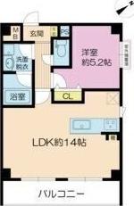 ゼクス中浜(1LDK/2階)の間取り写真