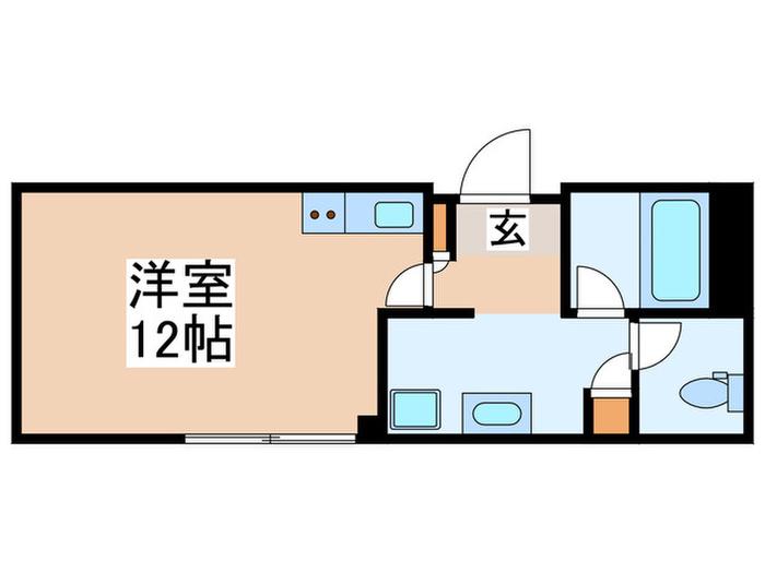 クレアジオーネ中ノ島西(ワンルーム/4階)の間取り写真