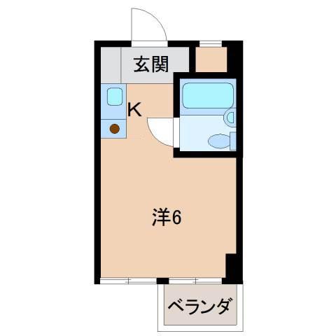 クレール大門川(ワンルーム/3階)の間取り写真