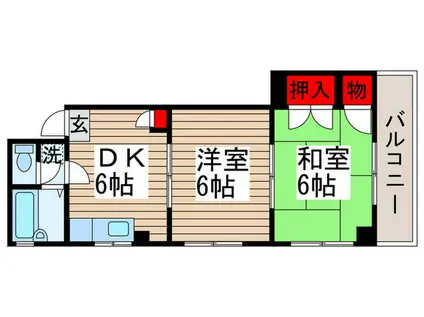 三恵マンション(2DK/3階)の間取り写真