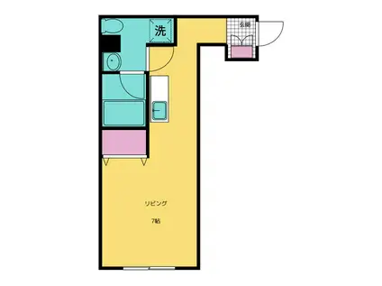 YASUIビル第9(ワンルーム/2階)の間取り写真