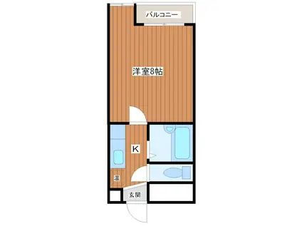 シティーコート高津エレガンス(1K/4階)の間取り写真
