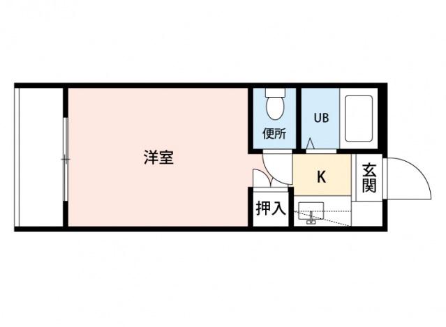 エスカリア中山南(1K/2階)の間取り写真