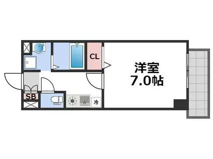 Mプラザ今里弐番館(1K/9階)の間取り写真
