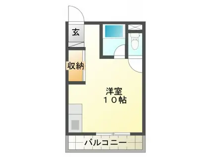 サントピア島田(ワンルーム/2階)の間取り写真