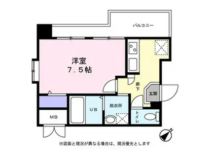 新千葉小川マンション(1K/7階)の間取り写真