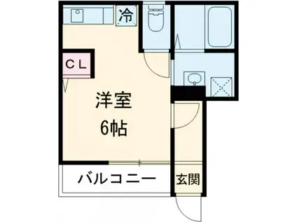 リッチライフ箕岡(ワンルーム/1階)の間取り写真