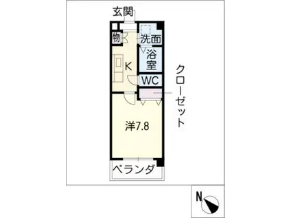 ラフィネ鯉江本町A棟(1K/1階)の間取り写真