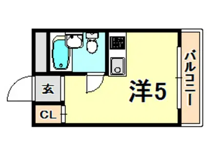 RIORA神戸(ワンルーム/1階)の間取り写真