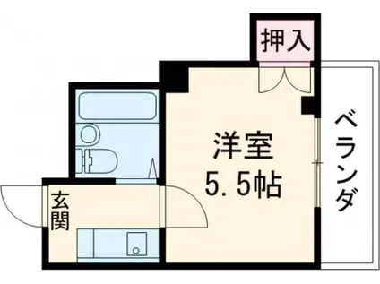 ハイム栄II(1K/1階)の間取り写真