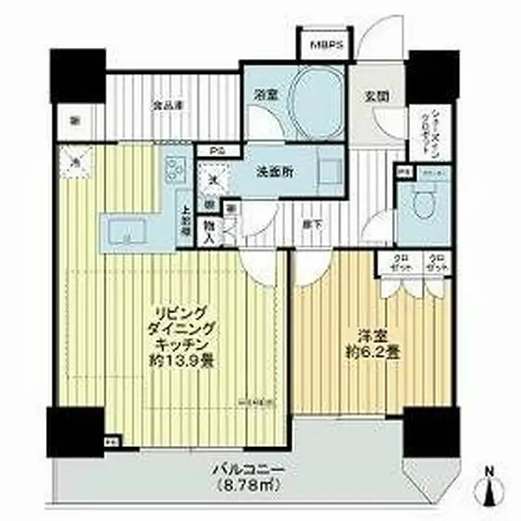 ライオンズ四谷タワーゲート 10階階 間取り