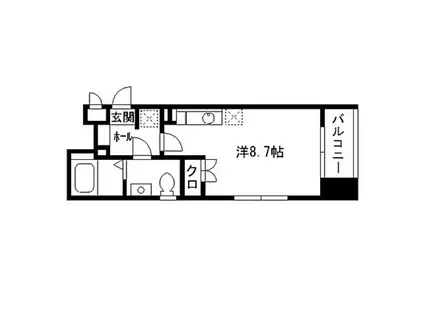 コンフォート上杉(ワンルーム/9階)の間取り写真